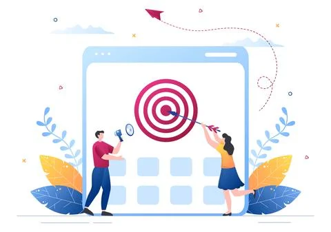 Startup Target of Business Development Process, Innovation Product, Launch, S Stock Illustration