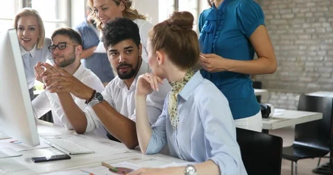 Startup Teamwork Brainstorming Business Technology Meeting Office Concept Stock Footage 106529283