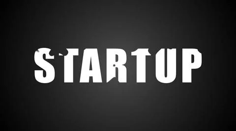 Startup text. Abstract background. Digital 3d rendering. Startup text. Abs... Stock Photos
