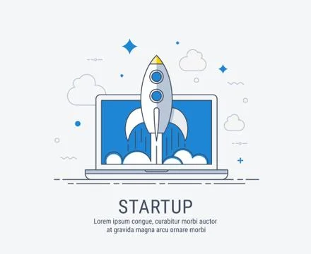 Startup vector illustration for web Stock Illustration