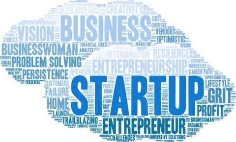 Startup Word Cloud Ilustração Stock
