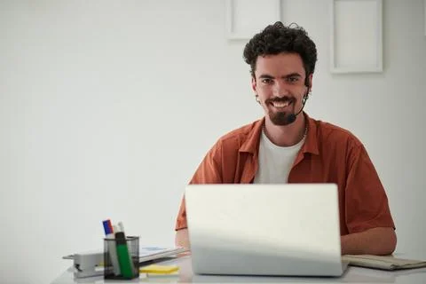 Startupper Working on Laptop Stock Photos