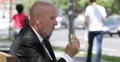 Starved Businessman Eating Fast Food Lunch Break No Diet Stay Rest Park Bench 4k or 4k+ Resolution