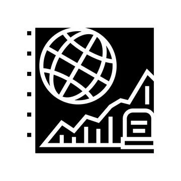 Starving, increase mortality poverty problem glyph icon vector illustration Illustrazione stock