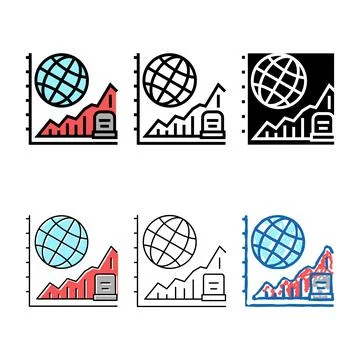 Starving, increase mortality poverty stylized problem color icon vector Stock Illustration