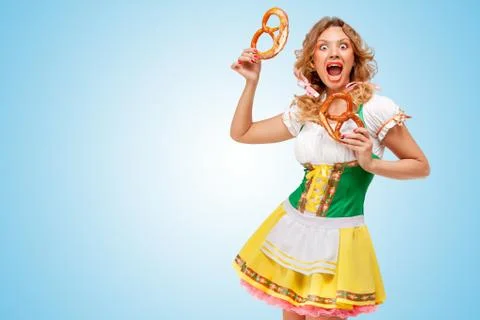 Starving for pretzels. Stock Photos