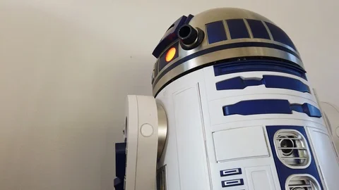 Starwars r2d2 with moving head Vídeo Stock 102158575