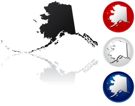 State of Alaska icons Иллюстрация