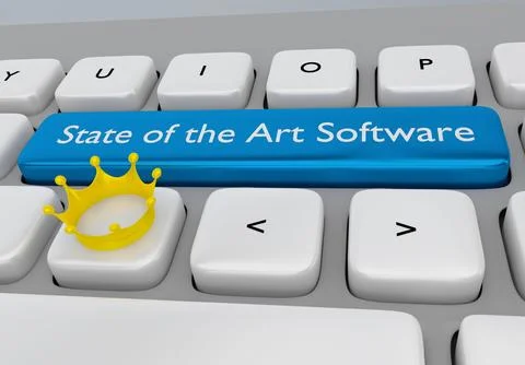 State of the Art Software concept 스톡 일러스트