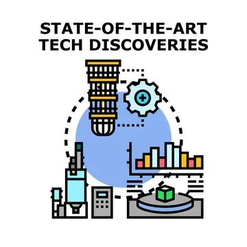 State of the art tech discoveries, research, and engineering concept イラスト素材