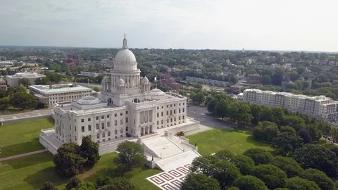 State Building City of Providence Rhode Island Drone 4K Video stock 113522377