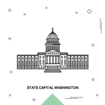 STATE CAPITAL WASHINGTON Ilustración de archivo