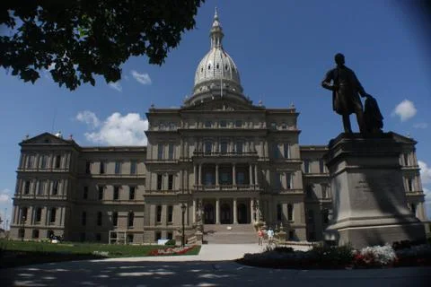 State Capitol and Statue Stock Photos