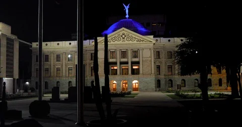 State Capitol Blue Light Video stock 129063000