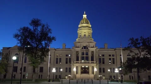 The State Capitol Building, Cheyenne, Wyoming, USA Vídeos de archivo 287372733