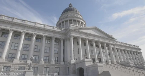 State Capitol Building Front Stock Footage