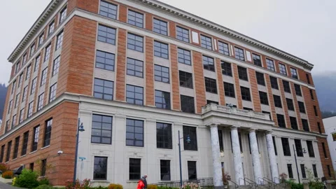 State capitol building in Juneau Alaska  Stock Footage 294709306