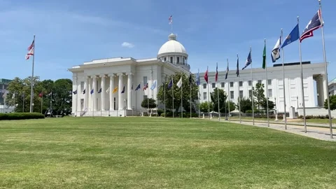 State Capitol Building in Montgomery Stock Footage