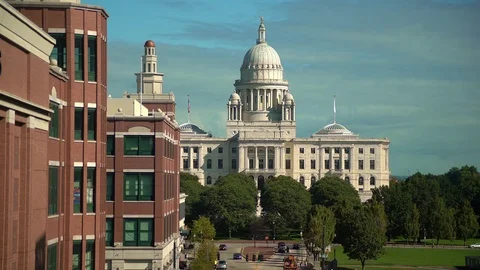 State Capitol building, Providence, Rhode Island, United States Stock Footage