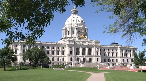 The state capitol building in Saint Paul, Minnesota Stock Footage 34668040