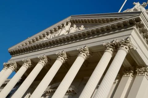 State capitol library with columns Stock Photos