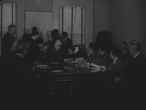 State commission officials discuss various discrimination Acts - 1949 Stock Footage 95814390