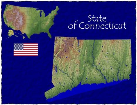 State of Connecticut HR Stock Illustration