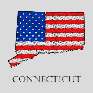 State Connecticut - vector illustration. Stock Illustration