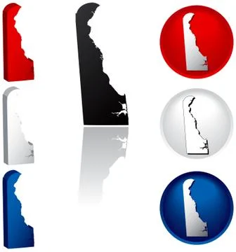 State of Delaware icons Illustration