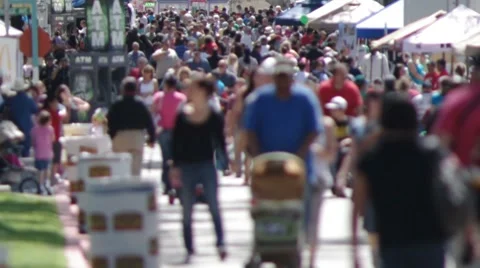 State Fair Crowd II Stock Footage 8689678