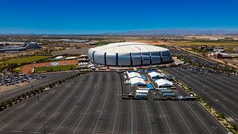 State Farm Stadium is a multi-purpose retractable roof stadium in Glendale,.. Stock Photos
