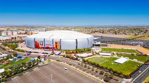 State Farm Stadium is a multi-purpose retractable roof stadium in Glendale,.. Stock Photos