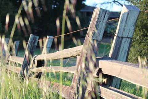 A state fence Foto stock