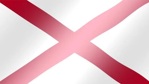 State flag of Alabama vector illustration textured background symbol of USA.. Stock Illustration