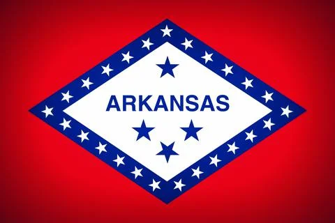 State flag of Arkansas Stock Illustration