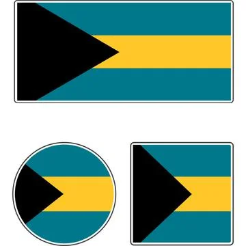 State flag of the Bahamas. Vector illustration. Stock Illustration