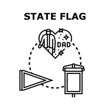 State flag father concept symbol vector illustration Stock Illustration