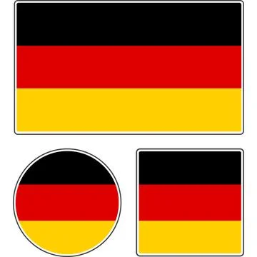 State flag of Germany. Black red yellow vector illustration. Stock Illustration