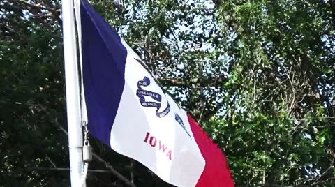 State flag of Iowa. Stock Footage 55659199