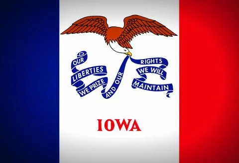 State flag of Iowa Stock Illustration