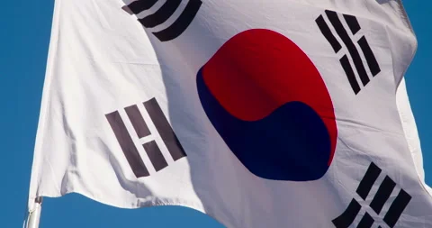 State Flag of Korea 4K Stock Footage 108823042