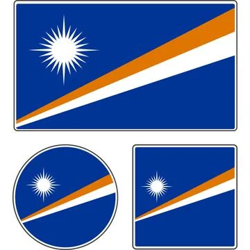 State flag of the Marshall Islands. Vector illustration. Stock Illustration