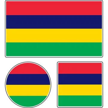 State flag of Mauritius. Red blue yellow green vector illustration. Stock Illustration
