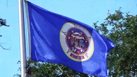 State flag of Minnesota. Stock Footage 55647890