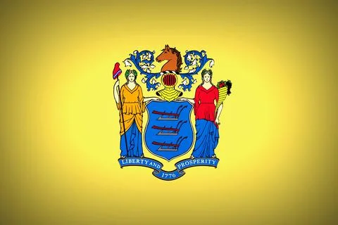 State flag of New Jersey. Stock Illustration