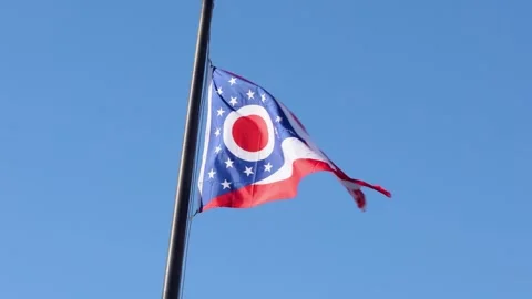 State flag of Ohio 4k Video stock 246703985