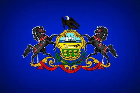 State flag of Pennsylvania Stock Illustration