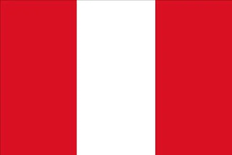 State flag of Peru. Accurate dimensions, elements proportions and colors. Stock Illustration