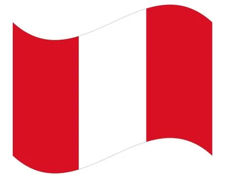State flag of Peru. Accurate dimensions, elements proportions and colors. Stock Illustration