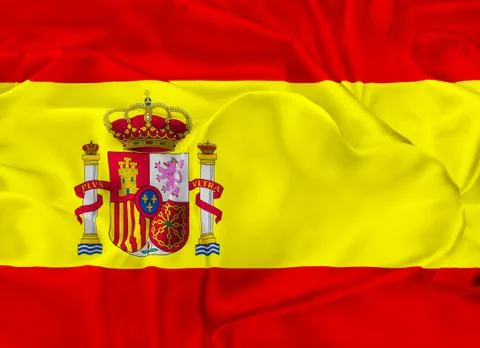 State Flag of Spain Stock Illustration